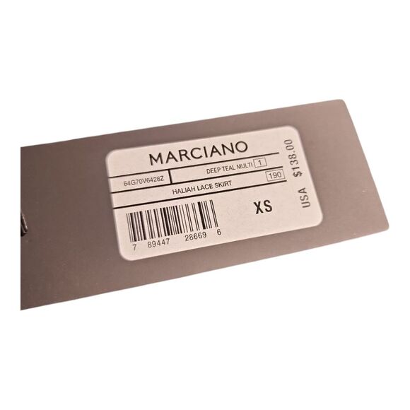 NWT Marciano - Haliah Lace Skirt XS Deep Teal Pencil Formal Chic Party Cocktail - Picture 6 of 9